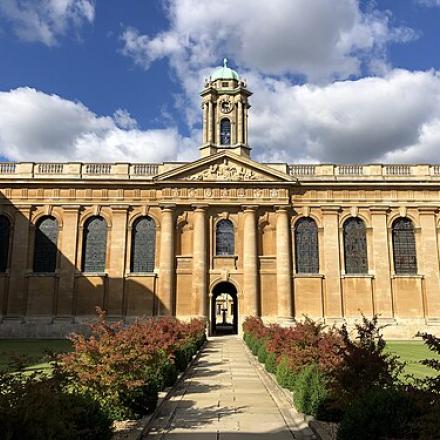 Queens College exterior showing quad
